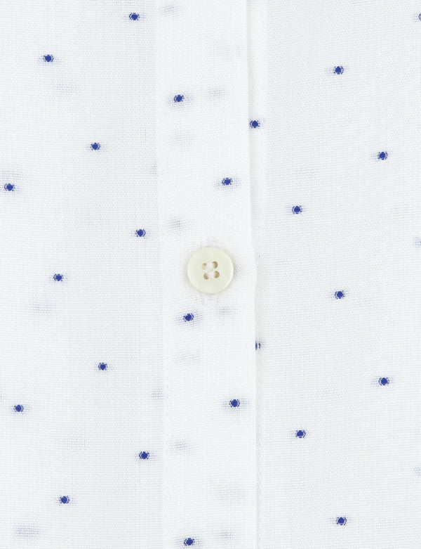 La Dauphine - Chemise blanche à points bleus - Avangarde France - 6