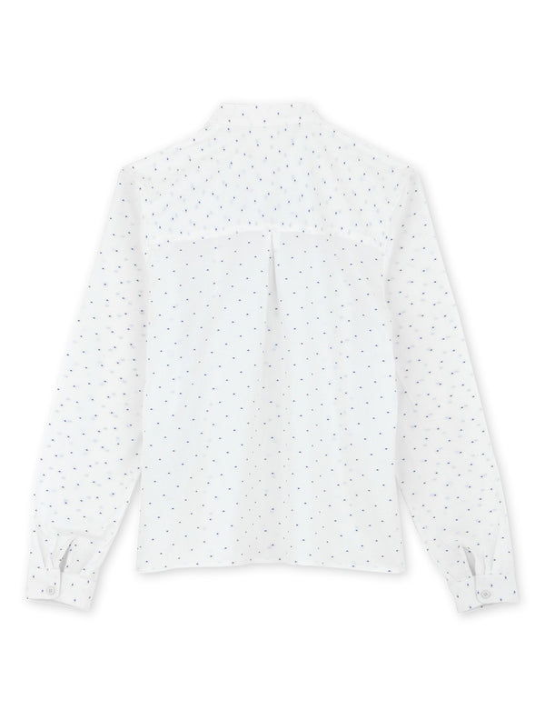 La Dauphine - Chemise blanche à points bleus - Avangarde France - 7