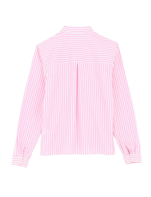 La Dauphine - Chemise blanche rayée rose - Avangarde France - 6