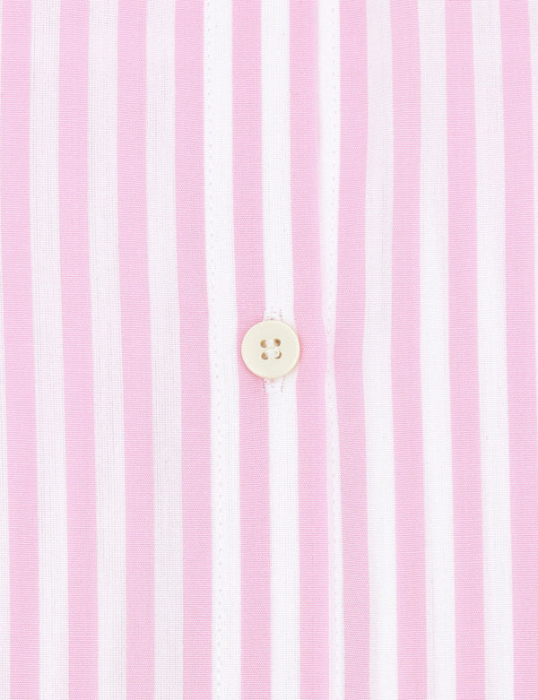 La Dauphine - Chemise blanche rayée rose - Avangarde France - 5