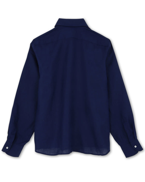 La Faubourg - Chemise bleue Nuit en lin - Avangarde France - 5