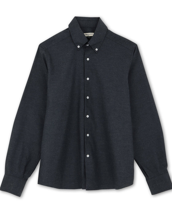 La Faubourg - Chemise grise en flanelle de coton - Avangarde France4