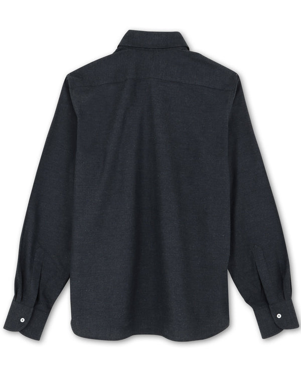 La Faubourg - Chemise grise en flanelle de coton - Avangarde France5