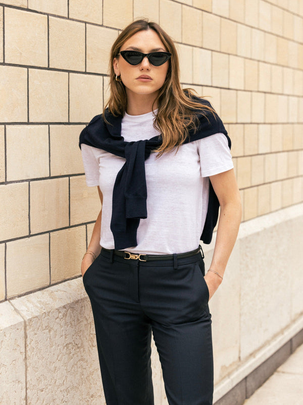 Le Touquet - Tee - shirt blanc en lin - Femme - Avangarde France - 2