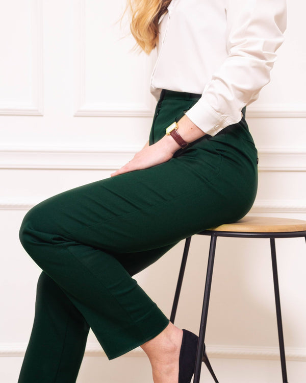 Pantalon Marilyn vert femme taille haute - Avangarde France - 2